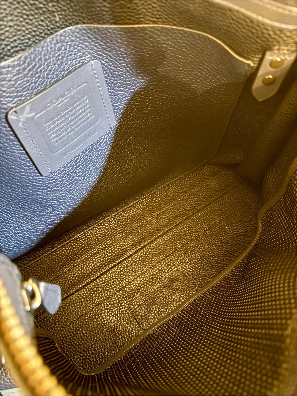 Coach Navy Pebble Leather Messenger Crossbody Bag
